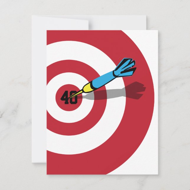 40e anniversaire - Invitation à Bullseye cible (Devant)