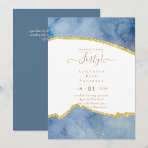 40e anniversaire Invitations Glamor Girly FUN mode
