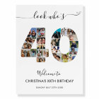 40e anniversaire Numéro 40 Photo Collage Bienvenue