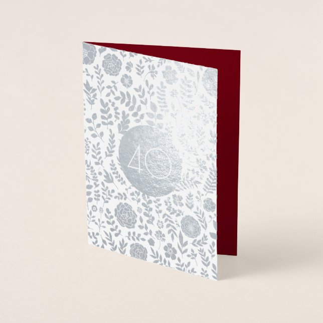 40e anniversaire Real Foil Cartes de luxe (Devant)