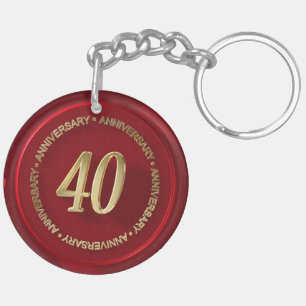 40e anniversaire sceau de cire rouge