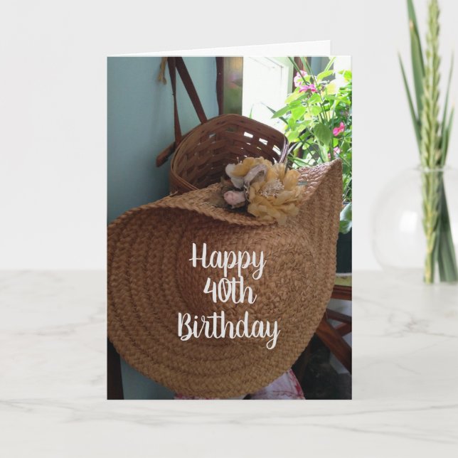 **40e ANNIVERSAIRE** SOUHAITE UNE BELLE CARTE EN B (Devant)