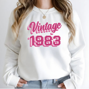 40e anniversaire Vintage 1983 T-shirt Sweatshirt c