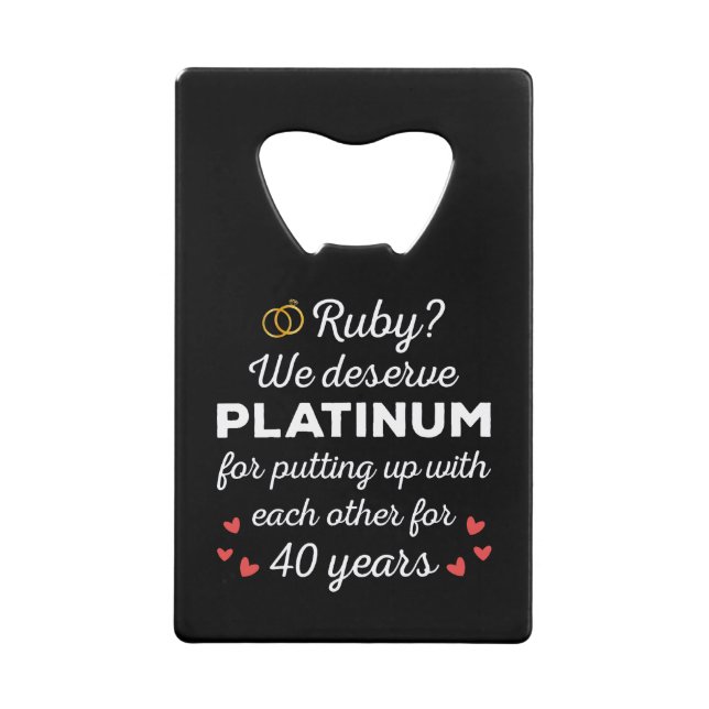 40ème anniversaire du Mariage I - Ruby Funny Coupl (Devant)