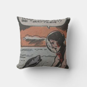 40s Adventure comic Best gift for comics lovers Throw Pillow