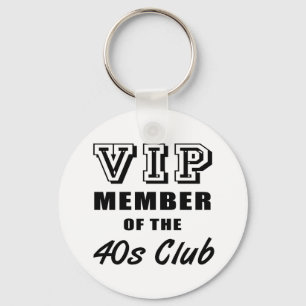 40's Club Birthday Keychain