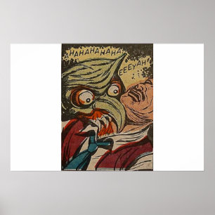 40s Golden age horror comics   scary retro comic Poster