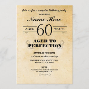 40TH 50TH 60TH 70TH ANY AGE BIRTHDAY PARTY INVITE
