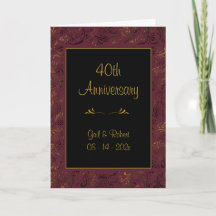 40th Anniversary Burgundy Gold