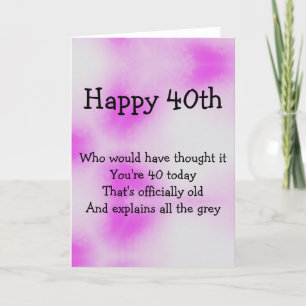 40th anniversary card