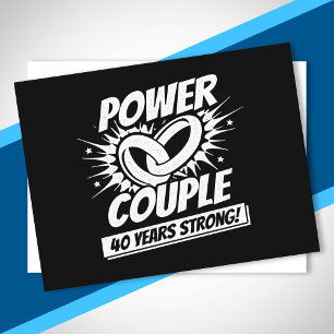 40th Anniversary Couples Married 40 Years Strong Postcard