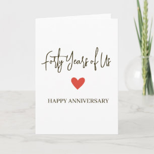 40th Anniversary – Forty Years of Us Card