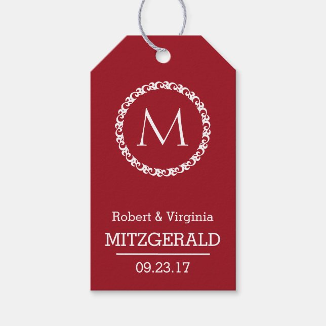 40th Anniversary Guest Favour Gift Tags (Front)