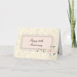 40th Anniversary Hydrangea Bouquet Card