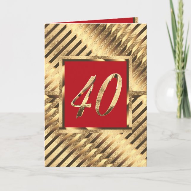 40th Anniversary Invitation Ruby Wedding (Front)
