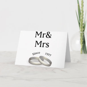 40th anniversary matching Mr. And Mrs. Since 1977 Card