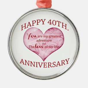 40th. Anniversary Metal Ornament