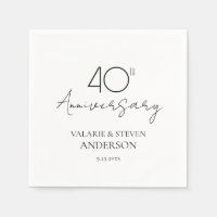 40th Anniversary Minimal Napkins