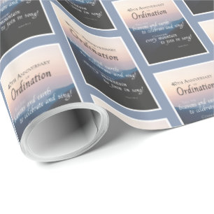 40th Anniversary of Ordination Congrats Wrapping Paper