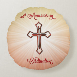 40th Anniversary of Ordination, Round Gift, Pillow