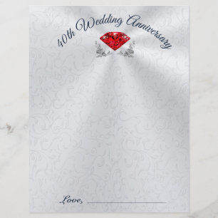 40th Anniversary Paper Offset for 3 Binder Holes