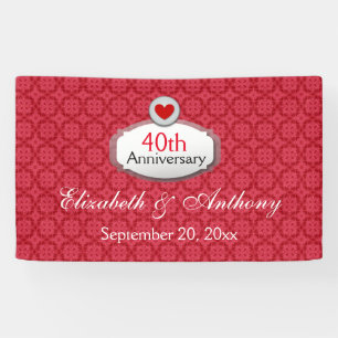 40th Anniversary Red Pattern A01 Banner