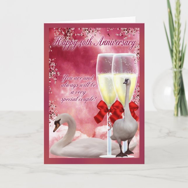 40th Anniversary - Ruby Anniversary Card (Front)