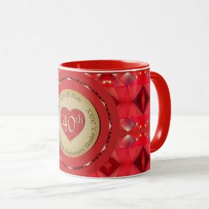 40th Anniversary Ruby Mug