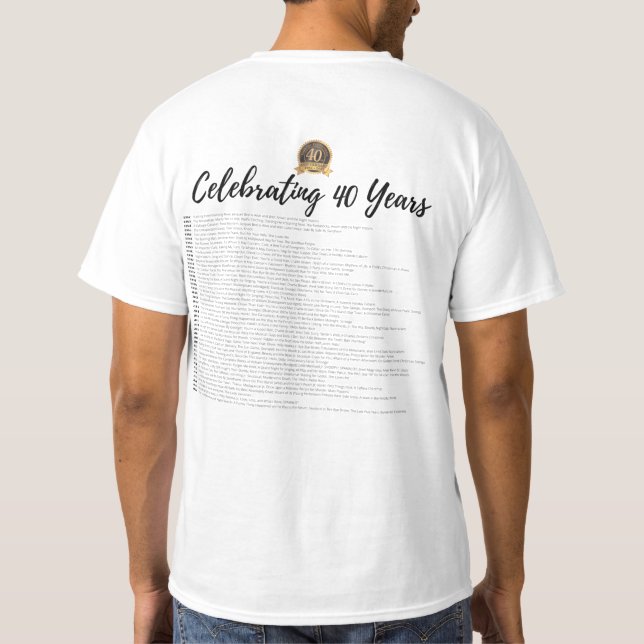 40th Anniversary Show Title T-Shirt (Back)