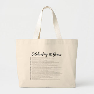 40th Anniversary Show Title Tote Bag