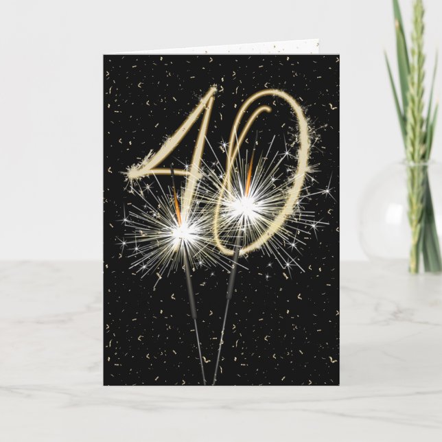 40th anniversary sparklers card (Front)