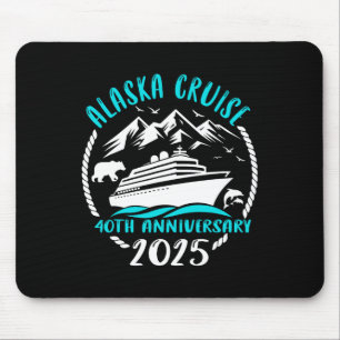 40th Anniversary Wedding Alaska Cruise 2025 Couple Mouse Pad