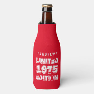 40th Birthday 1975 Limited Edition Custom A01 RED Bottle Cooler