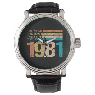 40th birthday 1981 The Man Legend Retro Watch