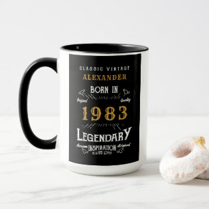 40th Birthday 1983 Design Your Own Vintage Mug