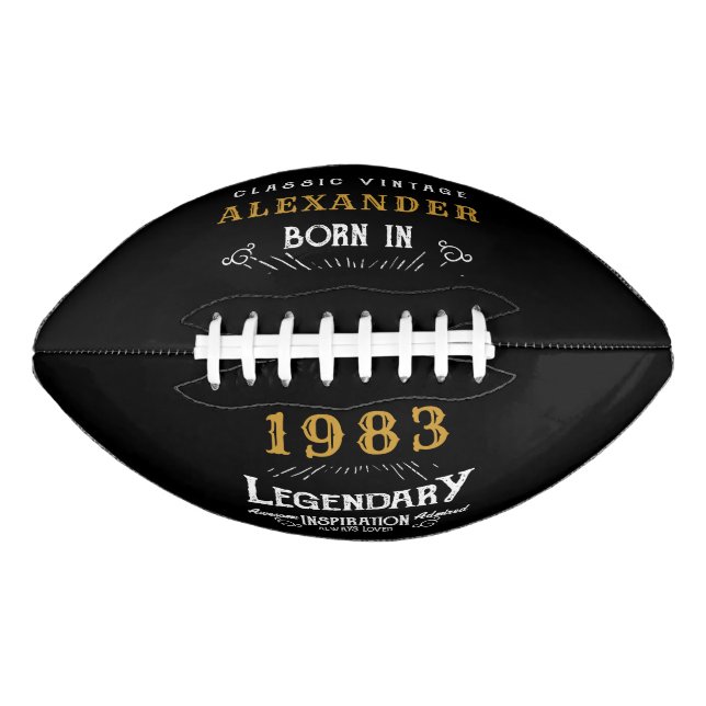40th Birthday 1983 Monogram Legendary Football (Front)