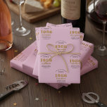 40th Birthday 1986 Add Name Pink Grey Wrapping Paper Sheet<br><div class="desc">Celebrate a milestone birthday with our elegant and customizable pink 40th birthday wrapping paper! Featuring a chic and sophisticated design, this personalized gift wrap is the perfect way to make a present feel extra special. The delicate pattern of "1986" and "NAME" is repeated across a soft pink background, creating a...</div>