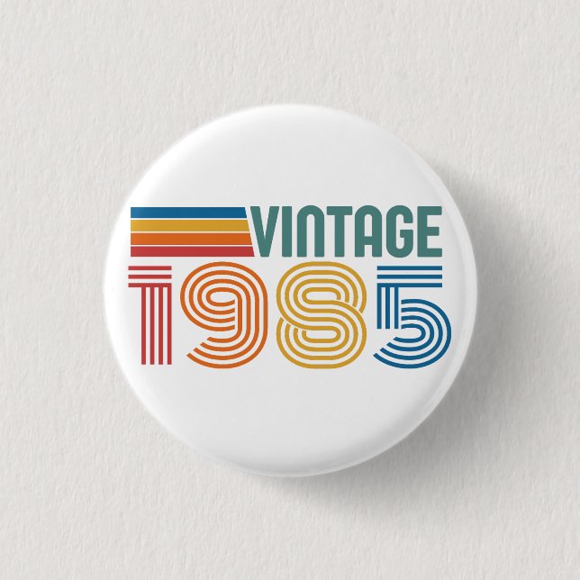 40th Birthday 1 Inch Round Button (Front)