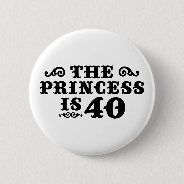 40th Birthday 2 Inch Round Button (Front)