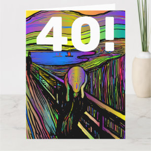 40TH BIRTHDAY 30 FUNNY SCREAM GREETING CARD