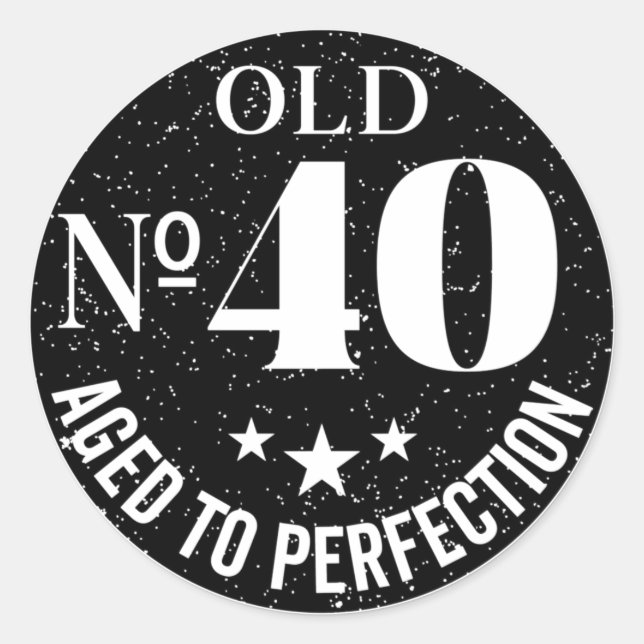 40th Birthday 40 Years Anniversary Quotes Classic Round Sticker (Front)