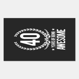 40th Birthday (40 Years Of Being Awesome) Sticker