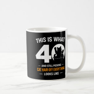 40th Birthday 40 Years Old Funny Cat Lover Coffee Mug