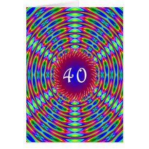 40th Birthday Abstract Trippy Swirls