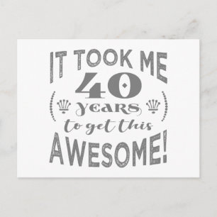 40th Birthday Awesome Postcard