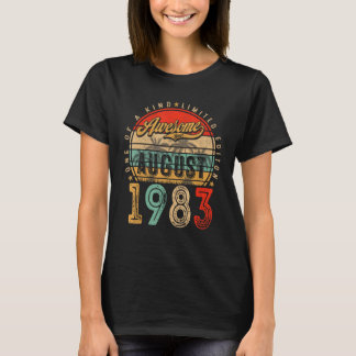 40th Birthday Awesome Since August 1983 40 Year Ol T-Shirt