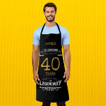 40th Birthday Black Gold Legendary Funny Apron<br><div class="desc">A personalized elegant 40th Birthday BBQ apron that is easy to customize for that special birthday party occasion.</div>