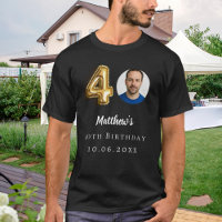 40th birthday black gold photo