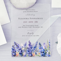 40th Birthday Blue Larkspur July Birth Flower