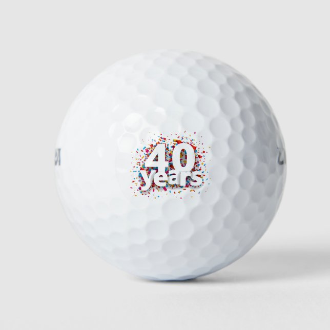 40th Birthday Born 1980 Limited Edition Gifts 40th Golf Balls (Front)
